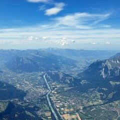 Flugwegposition um 14:01:20: Aufgenommen in der Nähe von Landquart, Schweiz in 3097 Meter